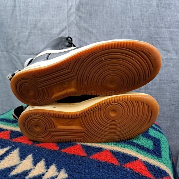 Nike Air Force 1 High Mens Size 10 Black Basketball Shoes Sneakers 315121 - Picture 6 of 13